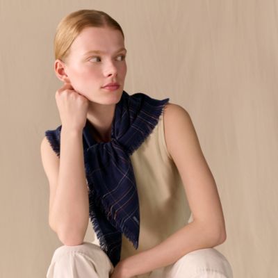 Carreaux scarf 80 - Green | Hermès Macau SAR